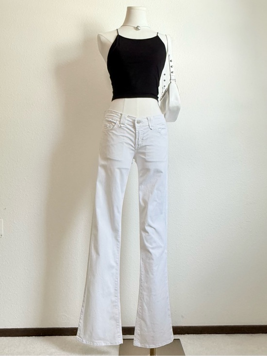 7 For All Mankind Pants - Vintage Seven for All Mankind Ultra Low Rise Flare Pants Y2K Mcbling Boho Chic